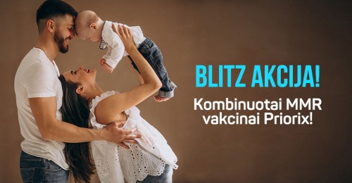 Akcija kombinuotai tymų, kiaulytės ir raudonukės vakcinai Akcija kombinuotai tymų, kiaulytės ir raudonukės vakcinai